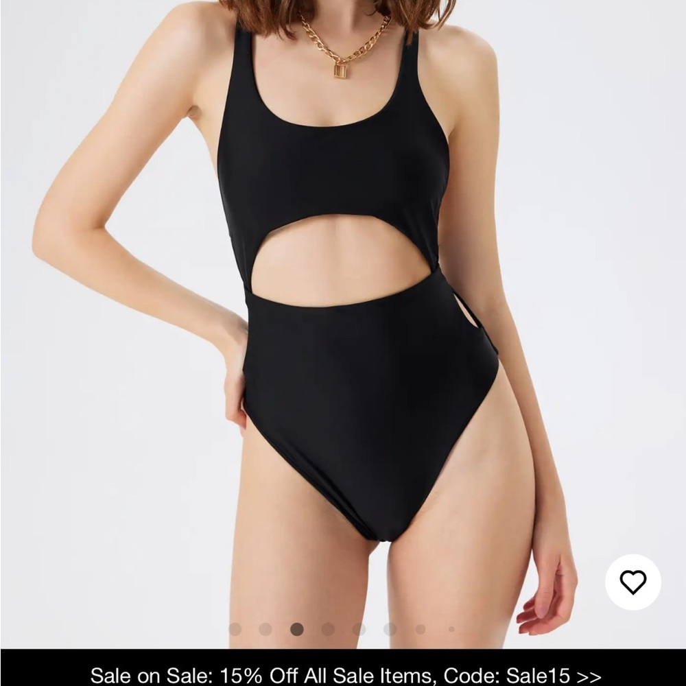 Black Cutout Swimsuit